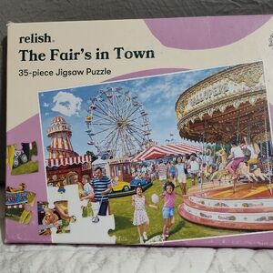 🔥 2/$25 Relish "The Fair's in Town" Senior Jigsaw Puzzle, 35 Large Pieces